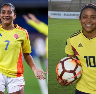 María Baldovino y Maireth Pérez, las goleadoras históricas de la Selección Colombia sub-17.