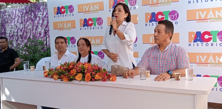 En rueda de prensa realizada en la sede del Pacto Histórico en Valledupar, Alexandra Pineda agradeció a quienes la apoyaron con su voto en las urnas.