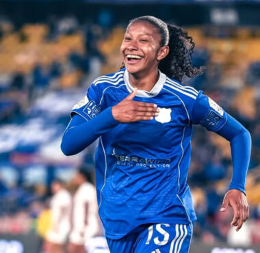Ledys Calvo celebró su gol que significó romper una larga racha en Liga Femenina.